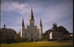 French Quarter-St. Louis Cathedral in Jackson Square- New Orleans